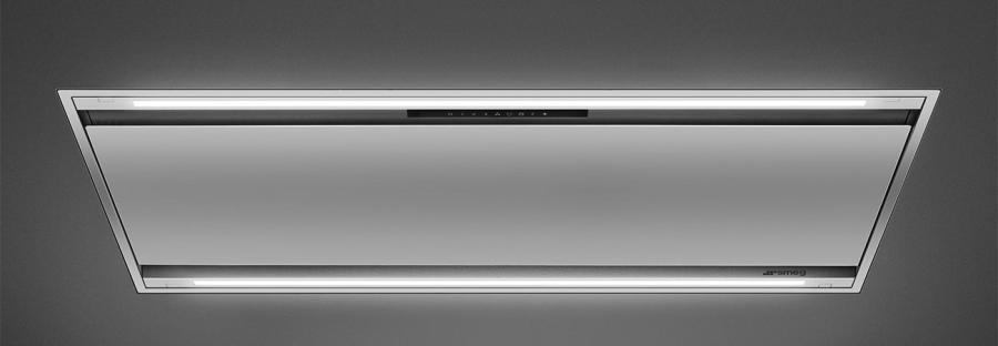 Campana de techo o plafon acero inox 120 cm