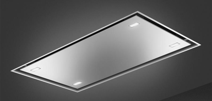 Campana de techo o plafon acero inox 120 cm