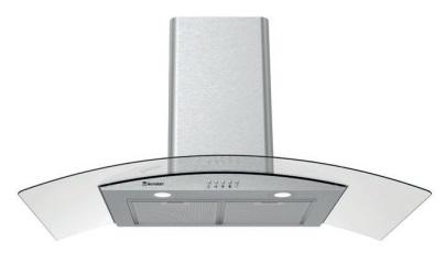 Campana decorativa vidrio pared 90 cm