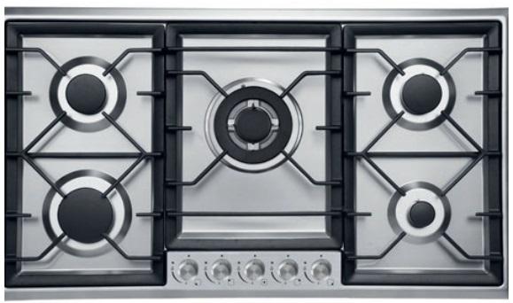 Parrilla 76 cm 5 zonas a gas