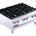Parrilla a gas, con 6 quemadores 90 cm