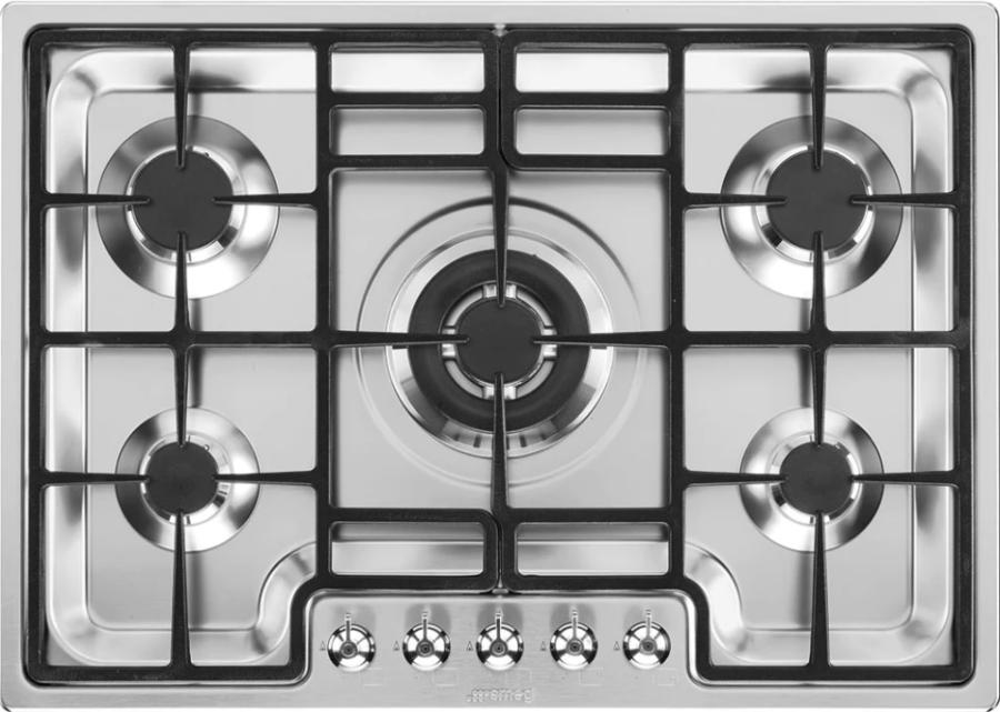 Parrilla de gas 5 quemadores 72 cm