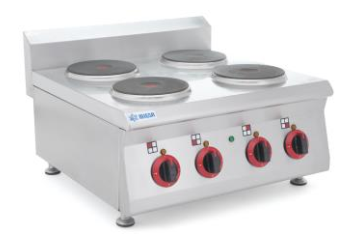 Parrilla Industrial Electrica de 4 zonas