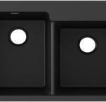 Tarja 2 tinas Cuarzo Negro Empotre