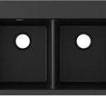 Tarja 2 tinas Cuarzo Negro Empotre