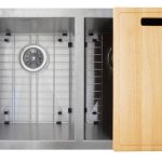 Kit de Tarja cero radios de acero inoxidable doble tina