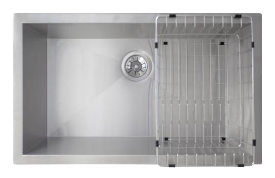 Kit de Tarja cero radios de acero inoxidable una tina