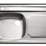 Tarja con escurridor  p/gabinete 80 cm