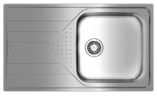 Tarja con escurridor 86 cm