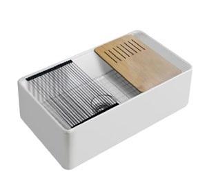 Paquete de Tarja dos tinas de Ceramica con faldon